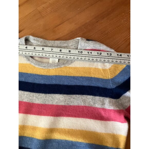 C & C California 2 Ply Cashmere Multicolor Striped Ladies Pullover Sweater XS - Picture 10 of 11